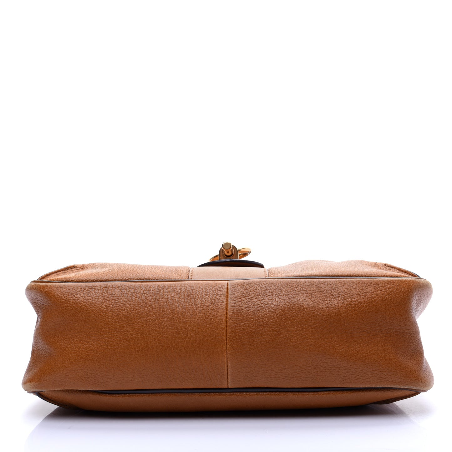 Grained Lambskin Medium Lexa Shoulder Bag Mustard Brown