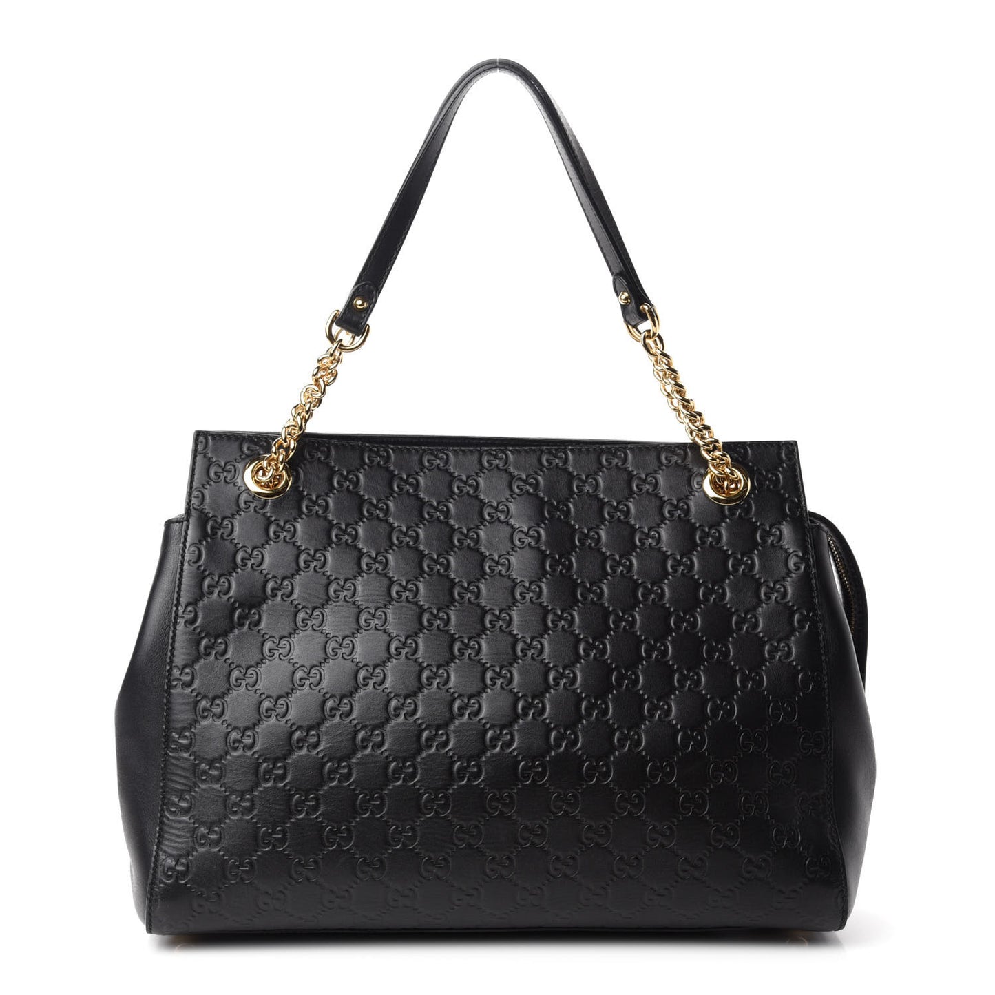 Guccissima Signature Large Shoulder Tote Bag Black