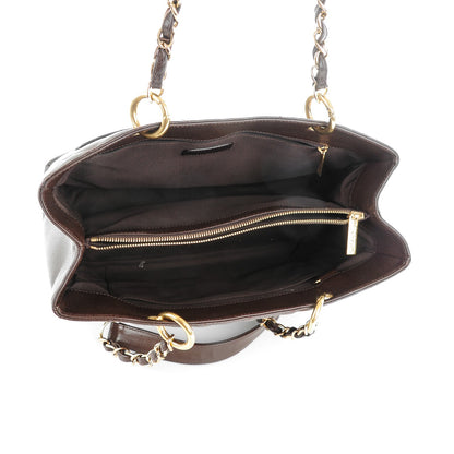 Chanel Caviar Quilted Grand Shopping Tote GST Dark Brown 5 of 7