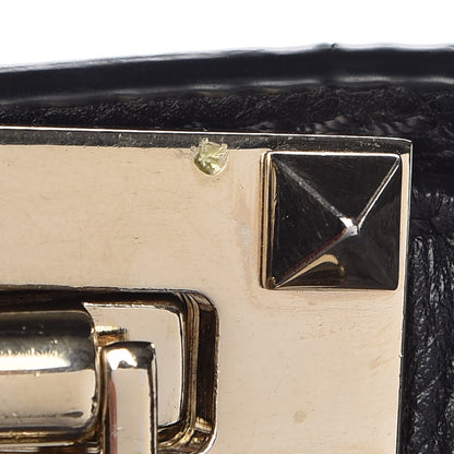 Valentino Garavani Pebbled Calfskin Large Rockstud Flip-Lock Messenger Bag Black 9 of 9