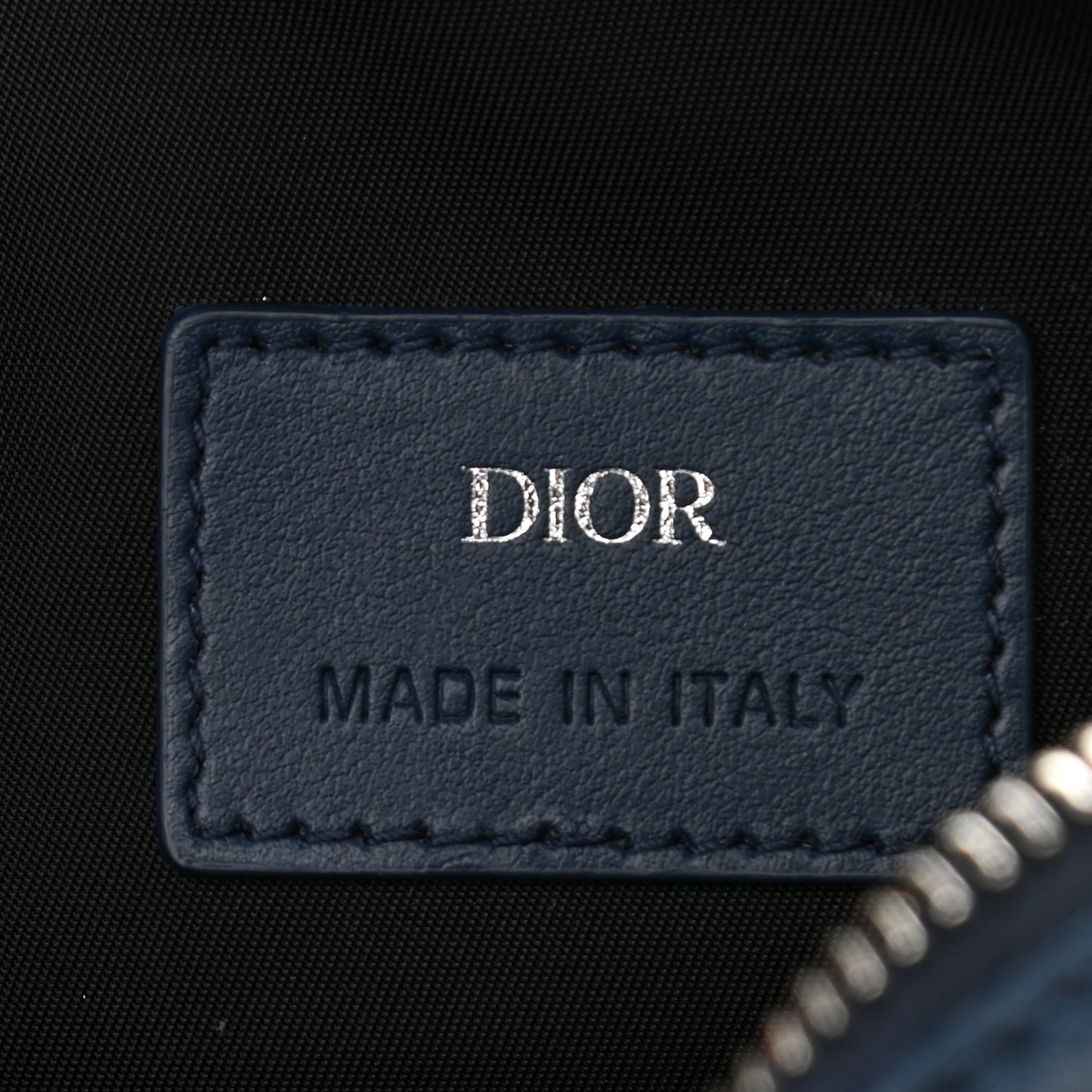 Calfskin Oblique Galaxy Perforated World Tour Messenger Pouch Blue White