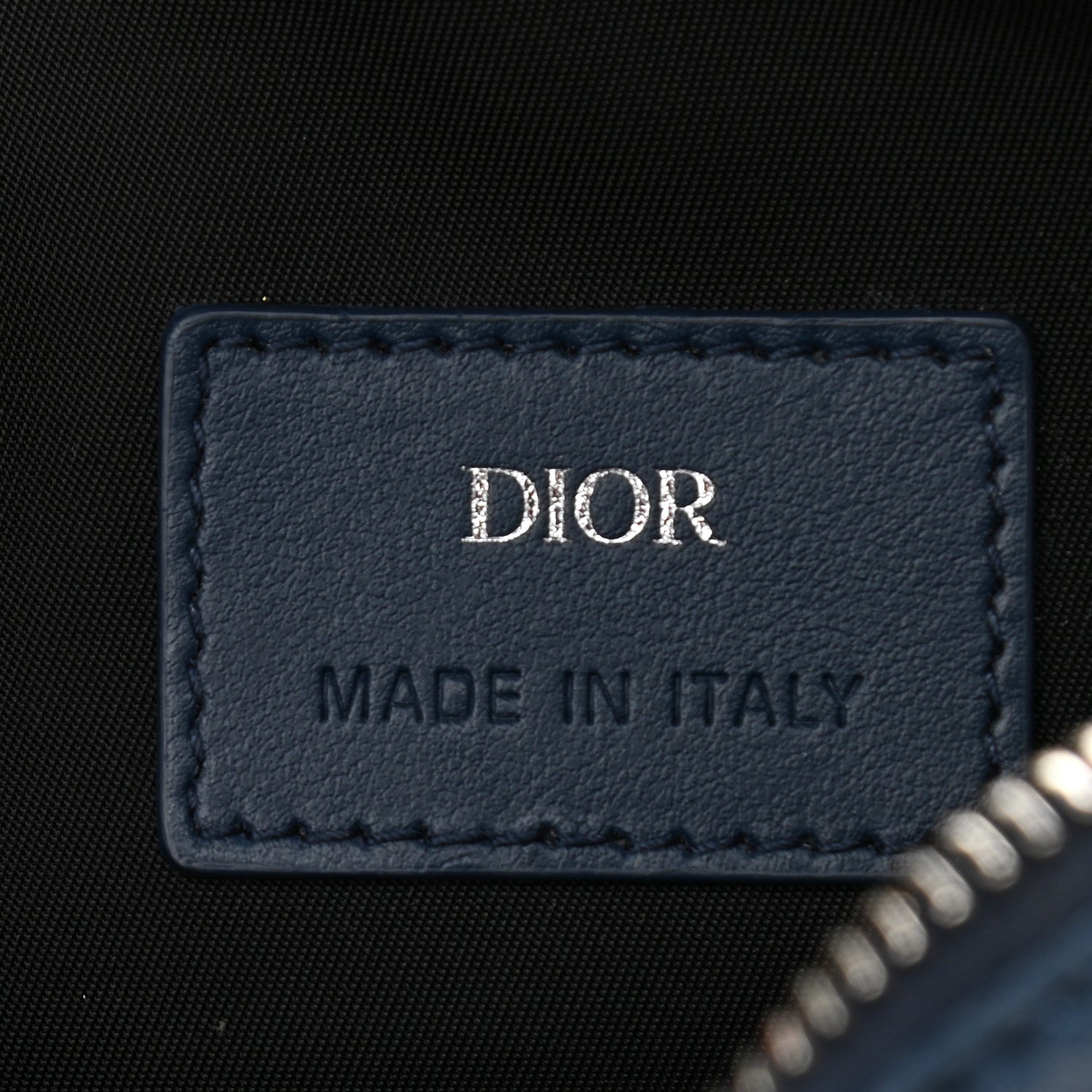 Christian Dior Calfskin Oblique Galaxy Perforated World Tour Messenger Pouch Blue White 6 of 10