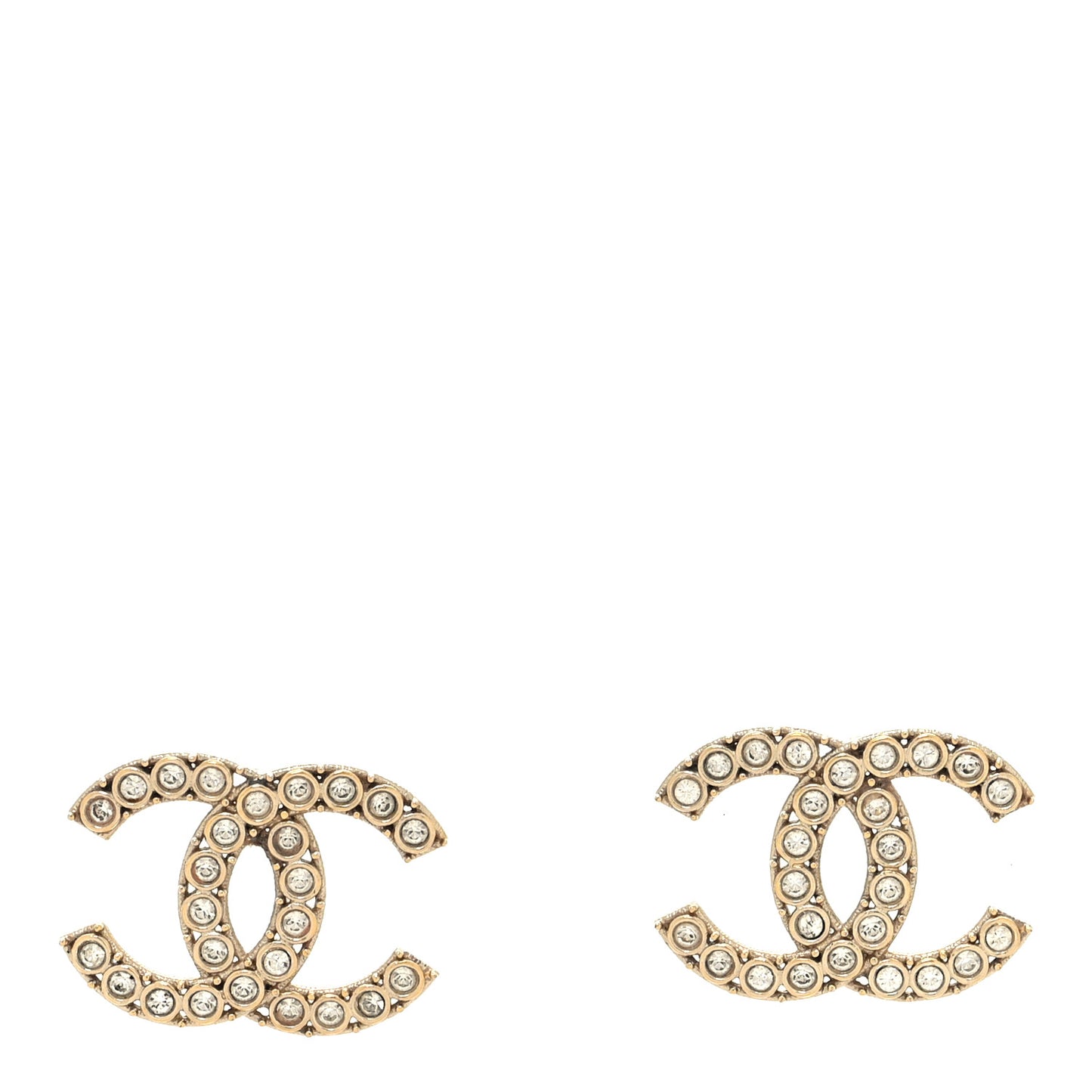 Crystal CC Earrings Gold