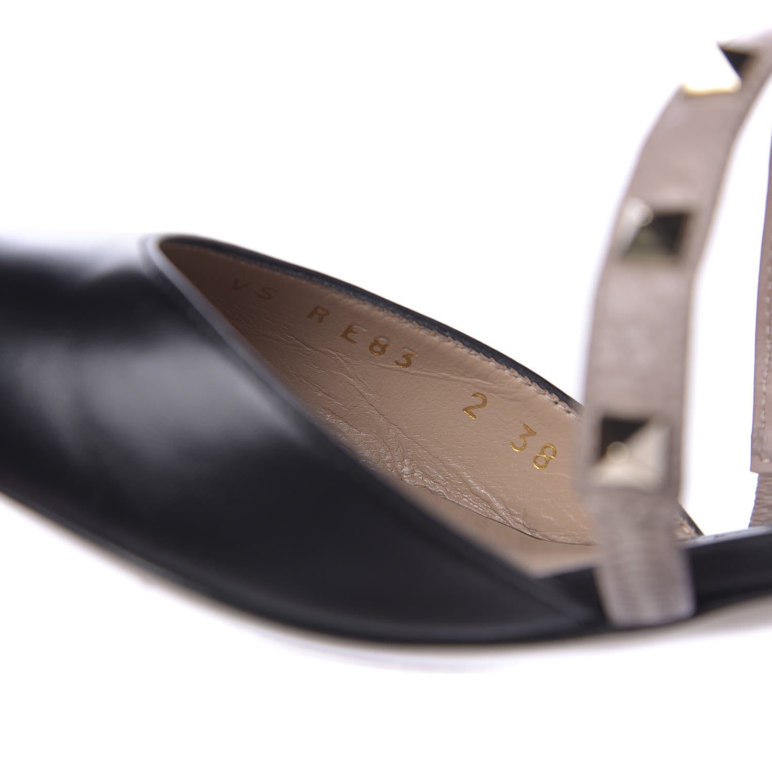 Valentino Garavani Nappa Rockstud Criss Cross 55mm Mules 38 Black Poudre 9 of 10