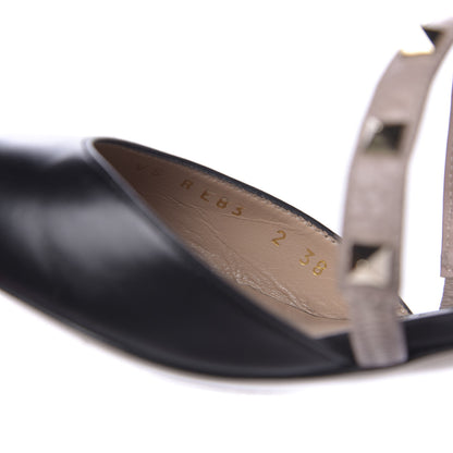 Valentino Garavani Nappa Rockstud Criss Cross 55mm Mules 38 Black Poudre 9 of 10