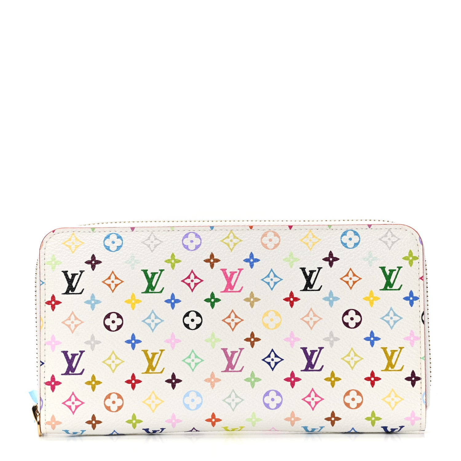 Louis Vuitton Monogram Multicolor Zippy Wallet White Litchi 1 of 7