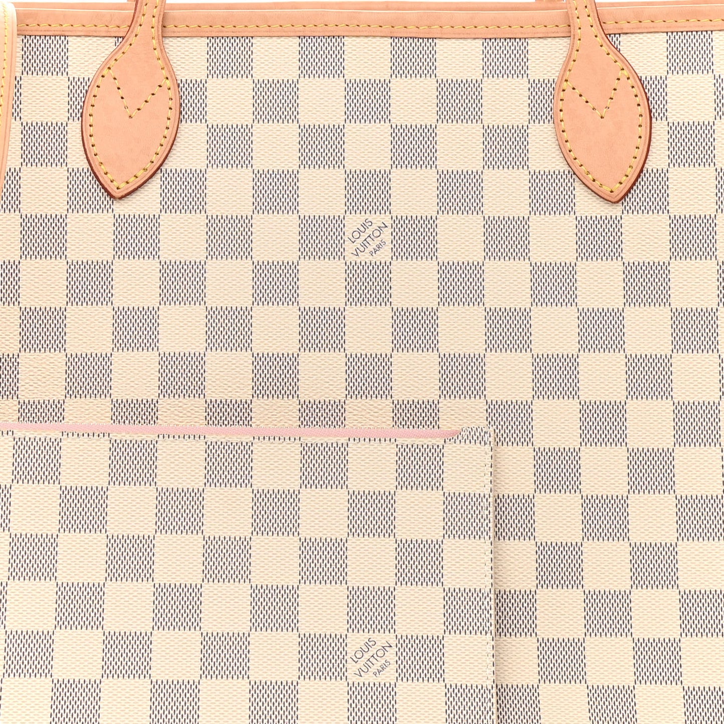 Damier Azur Neo Neverfull MM Rose Ballerine