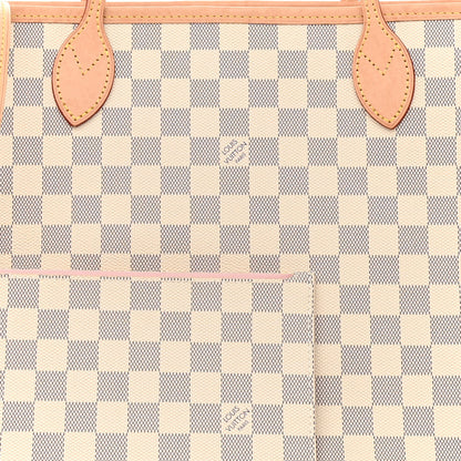 Louis Vuitton Damier Azur Neo Neverfull MM Rose Ballerine 9 of 12