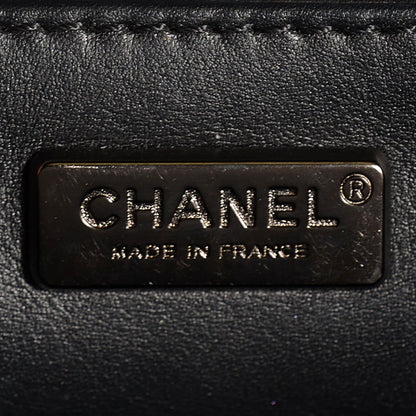 Chanel Matte Python New Medium Boy Flap Black 6 of 7