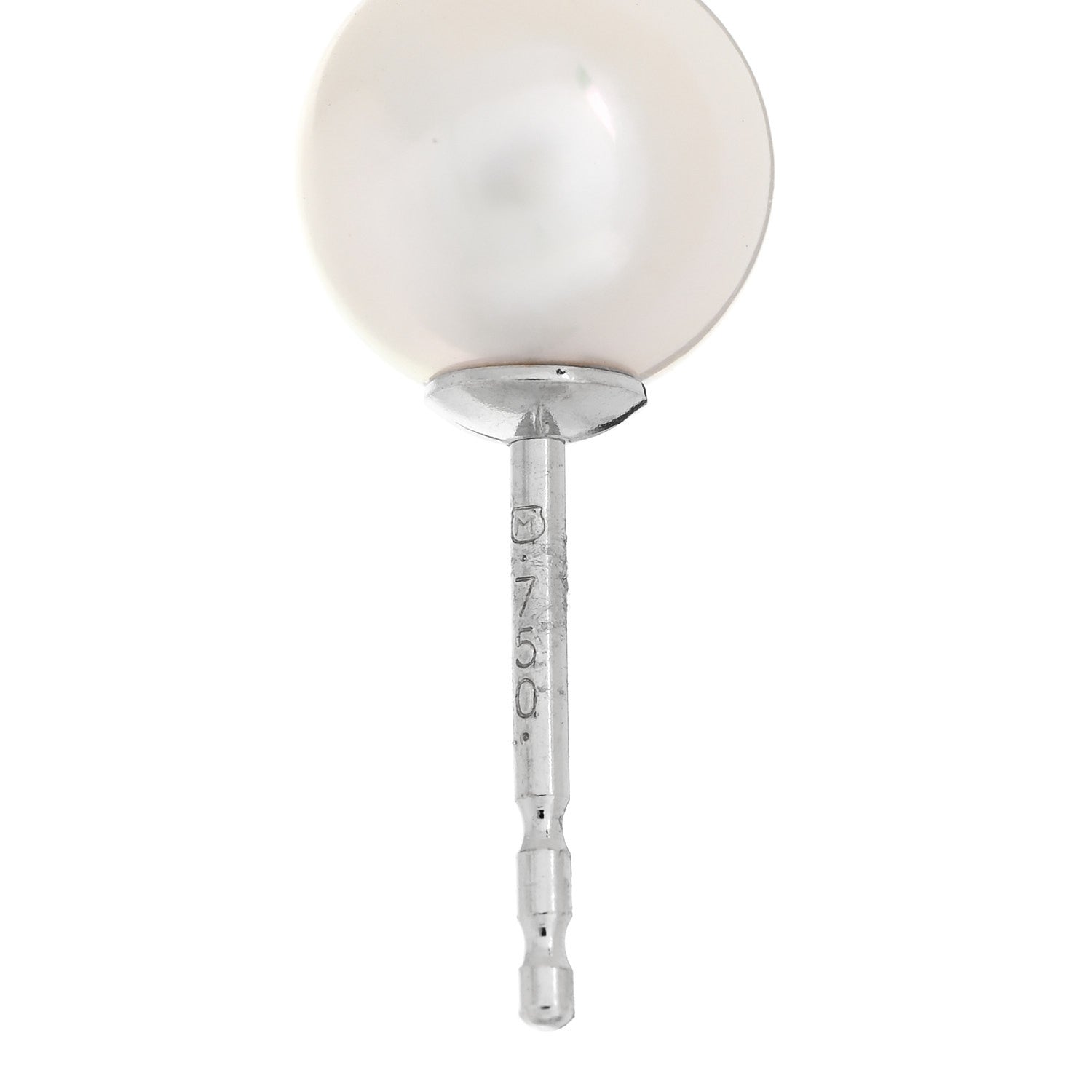 Mikimoto 18K White Gold Akoya Cultured Pearl 7-7.5mm Earrings 4 of 5