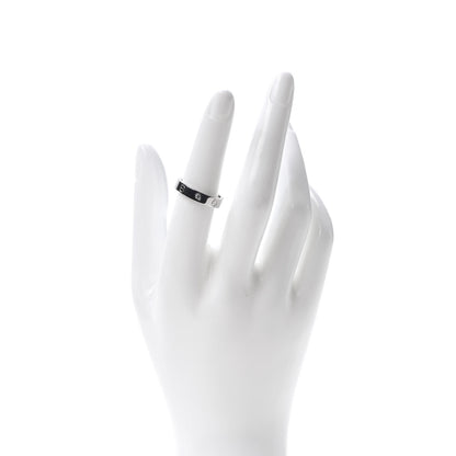 Cartier 18K White Gold Diamond 4mm LOVE Wedding Band Ring 53 6.25 2 of 6