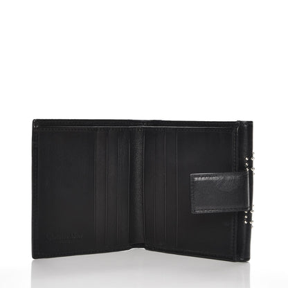 Christian Dior Lambskin Studded Cannage Lady Dior Compact Wallet Black 5 of 7