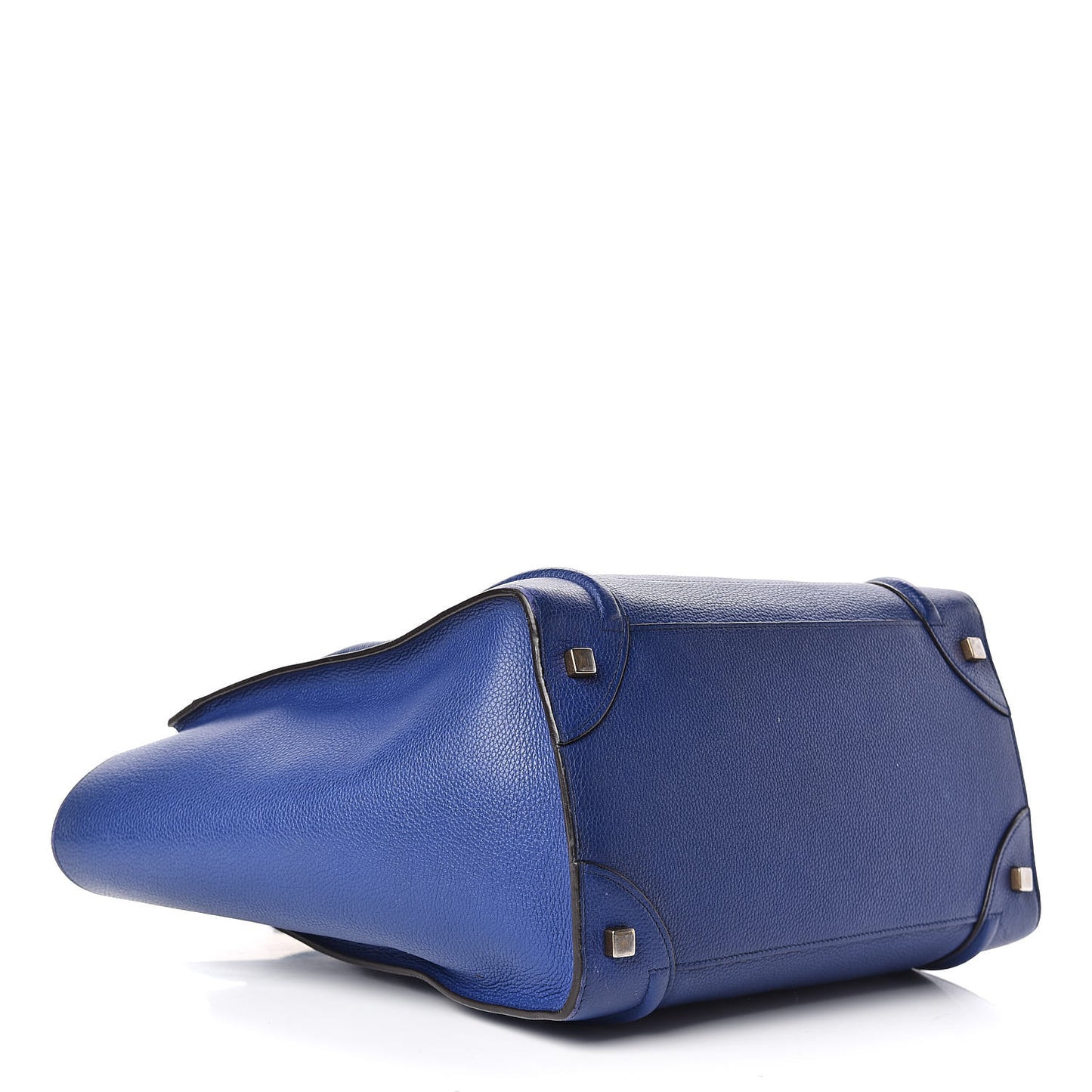 Drummed Calfskin Mini Luggage Indigo