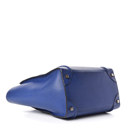 Celine Drummed Calfskin Mini Luggage Indigo 4 of 9