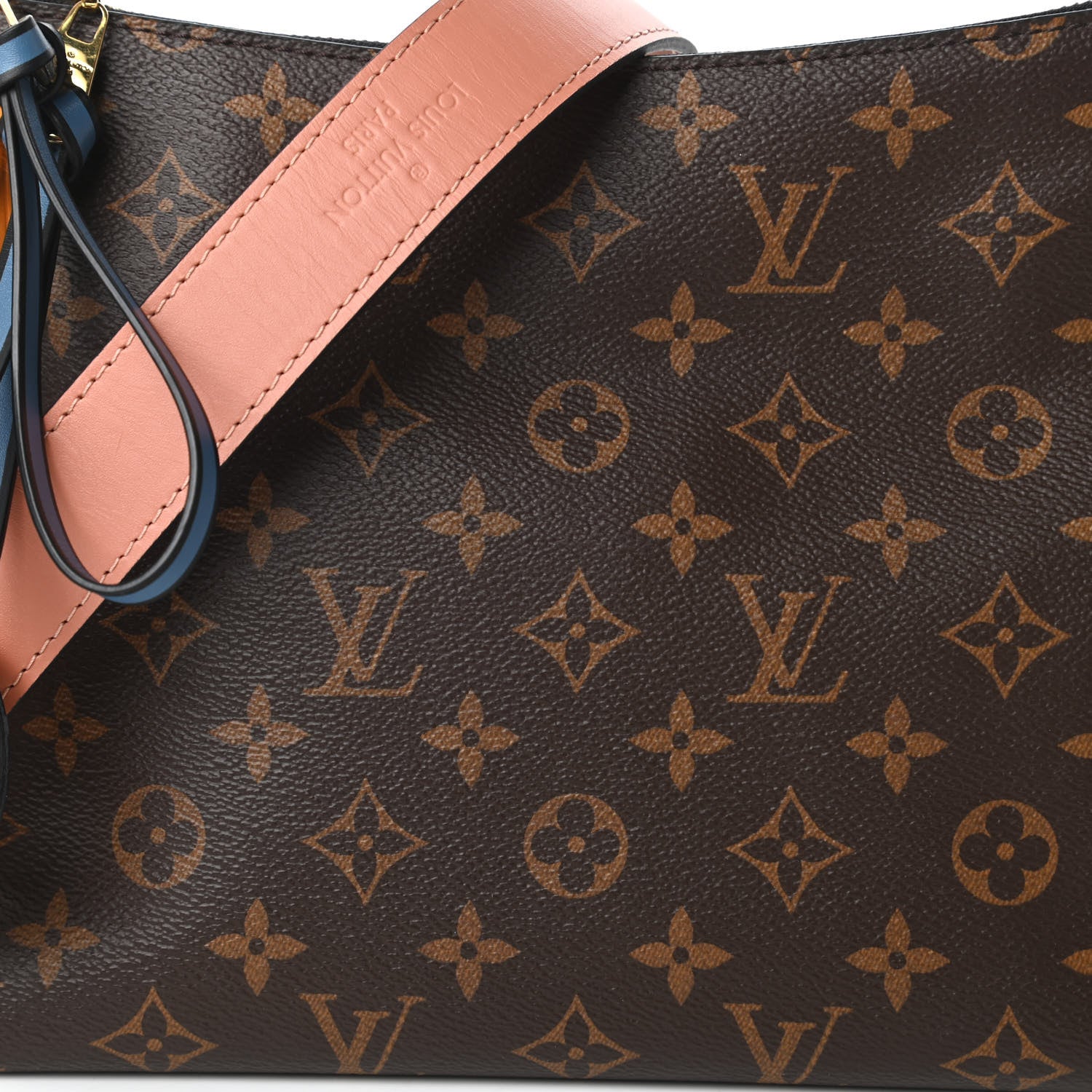 Louis Vuitton Monogram Beaubourg Hobo Mini Bordeaux Red Peach Safran Blue Jean Blue 10 of 10