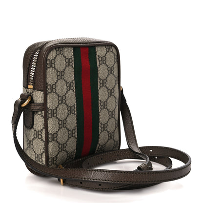 Gucci X BALENCIAGA Supreme Monogram Web Mini Ophidia Messenger Beige Ebony 3 of 10