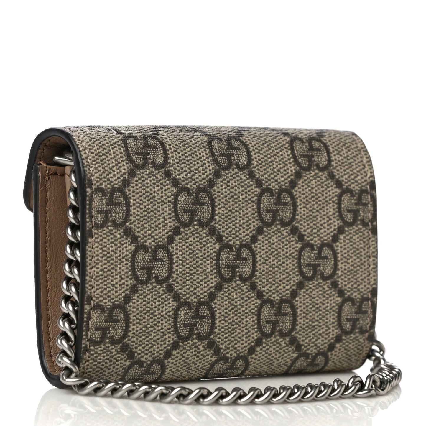 GG Supreme Monogram Dionysus Coin Purse Taupe