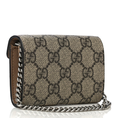 Gucci GG Supreme Monogram Dionysus Coin Purse Taupe 3 of 10