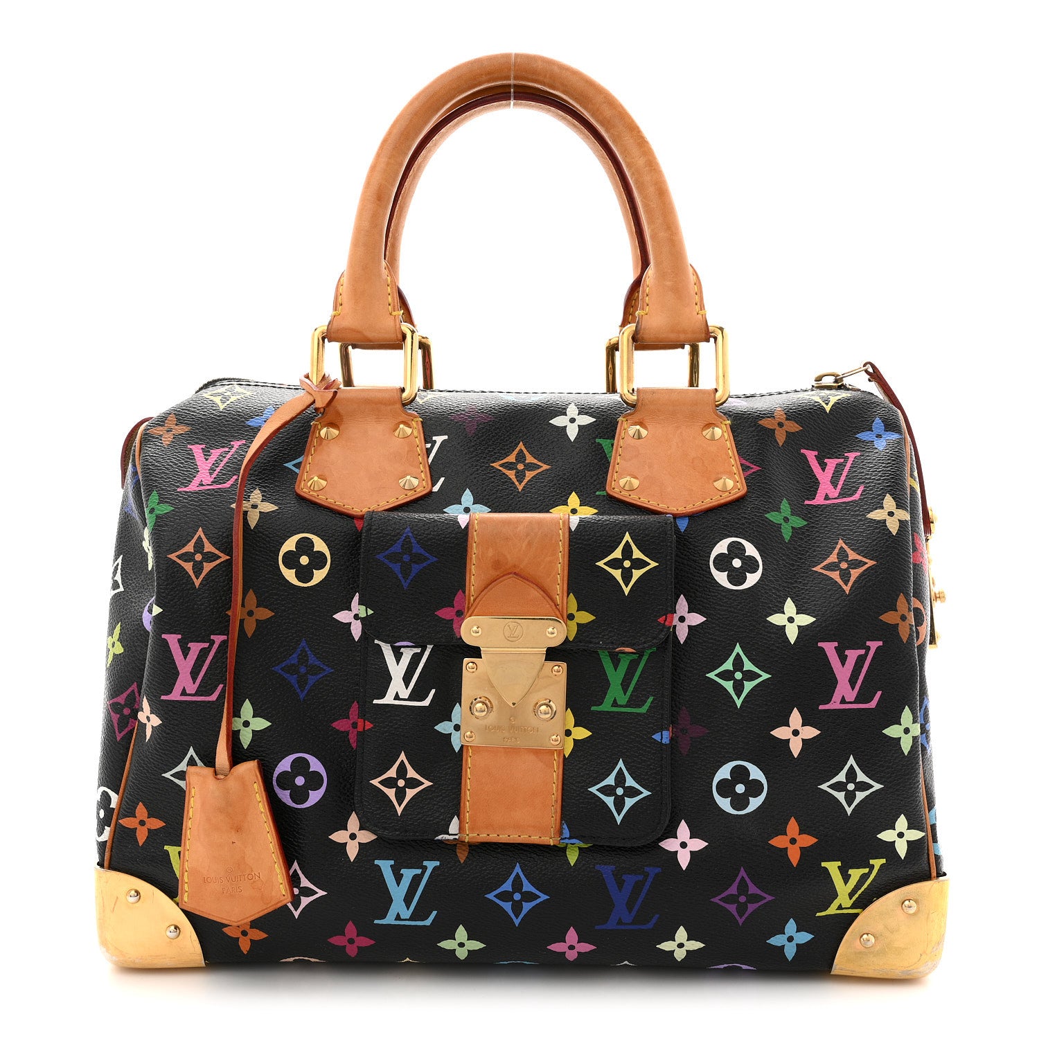 Louis Vuitton Monogram Multicolor Speedy 30 Black 1 of 13