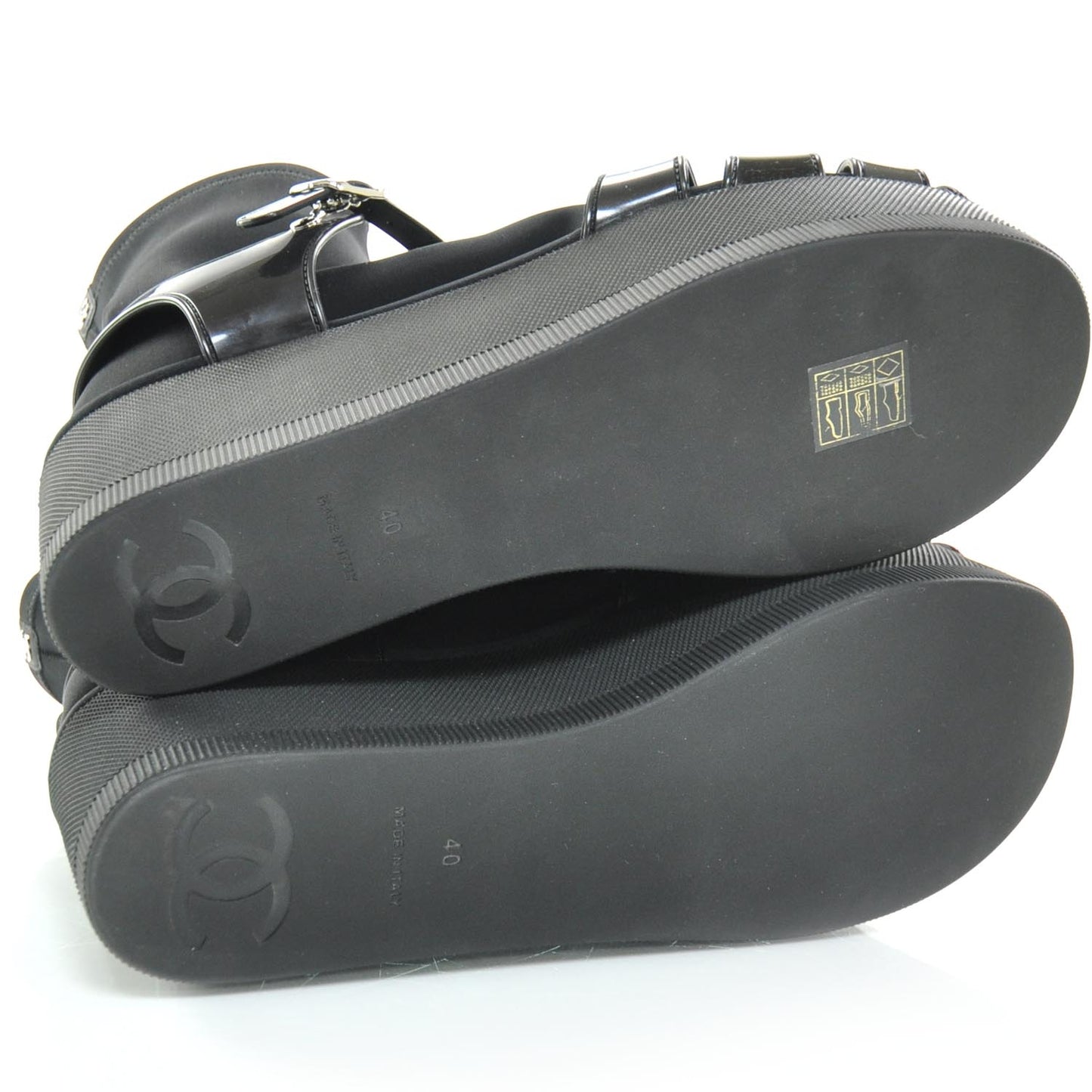 Rubber Platform Sandals 40 Black
