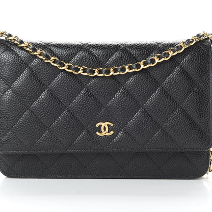 Chanel Caviar Quilted Wallet On Chain WOC Black 9 of 12
