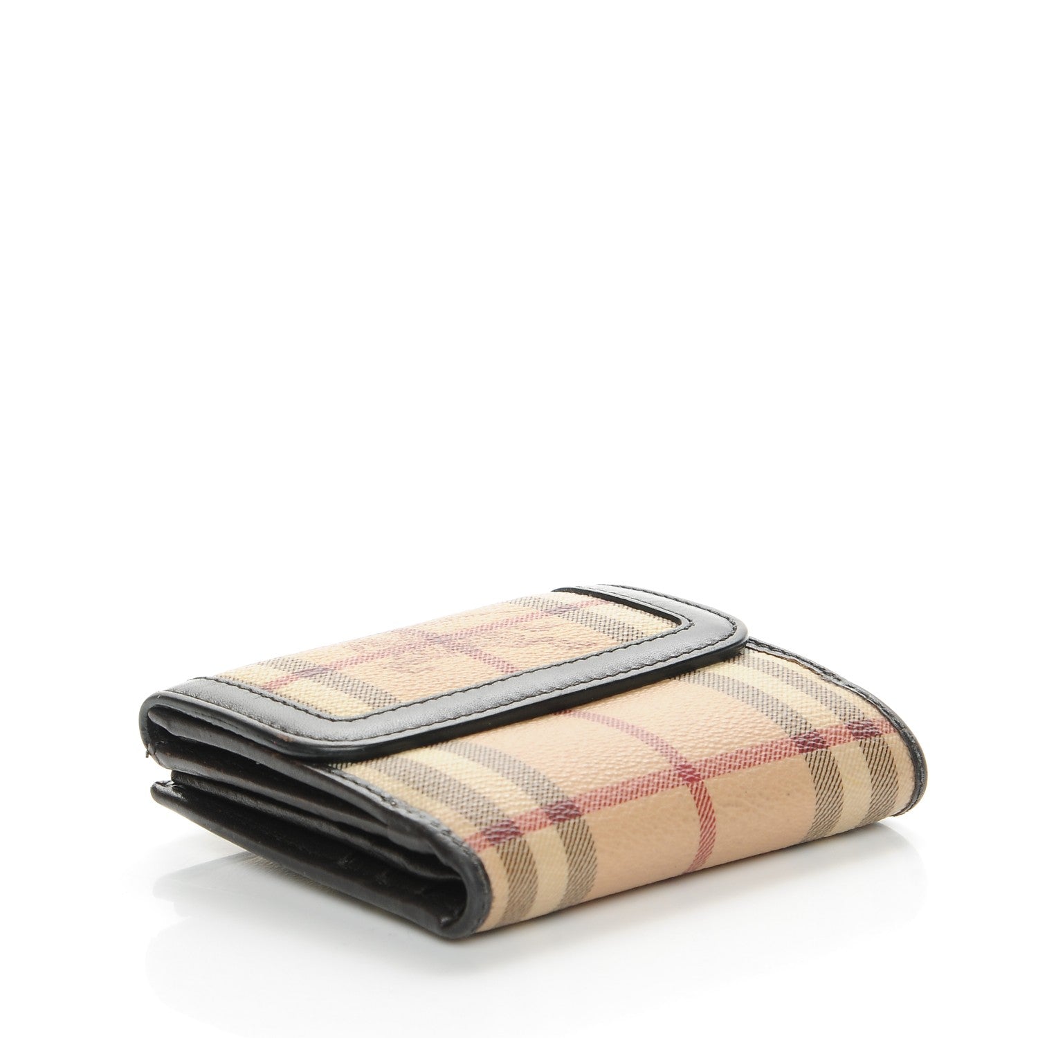 Burberry Haymarket Check Compact Wallet Chocolate 4 of 8