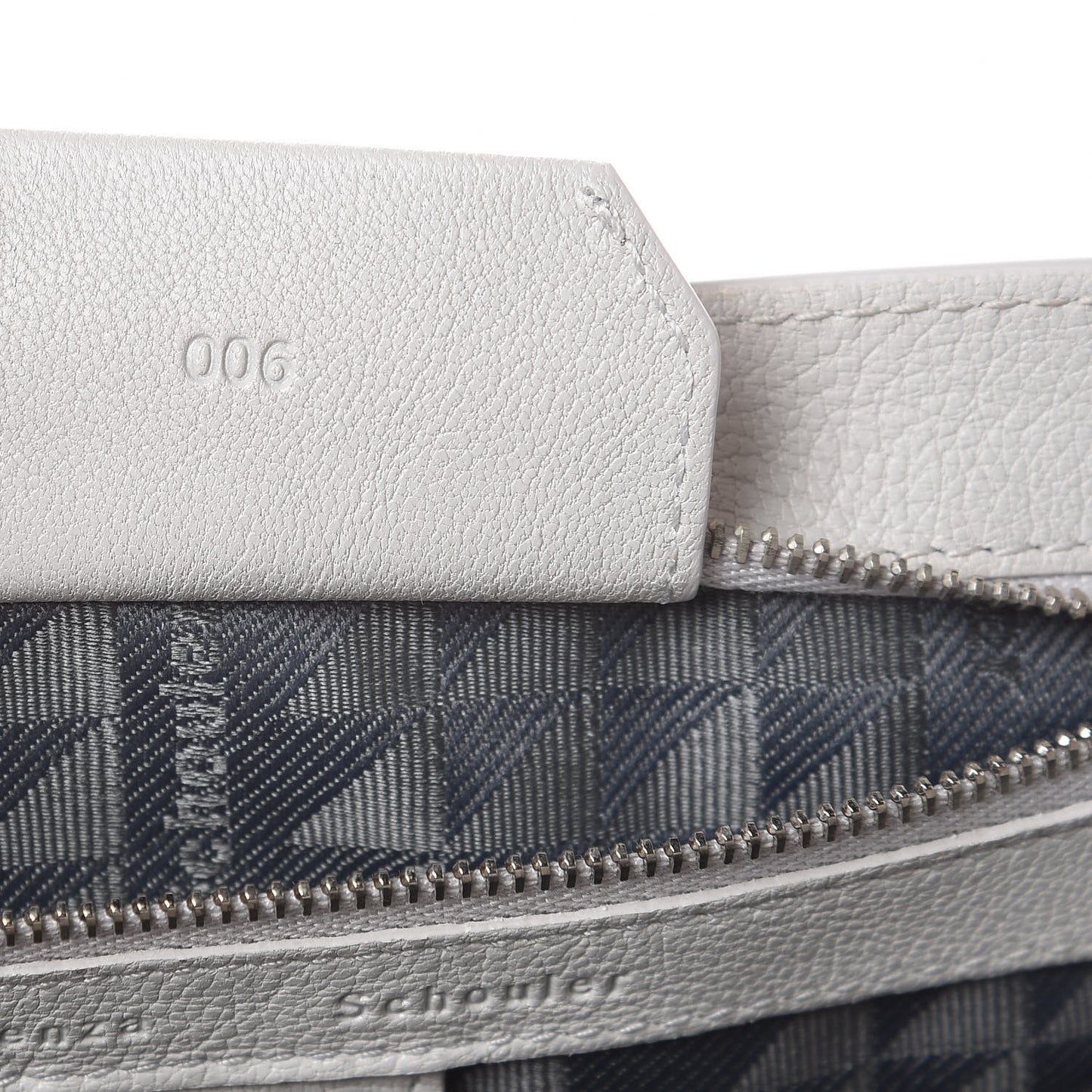 Lambskin Medium PS1 Satchel Pale Steel