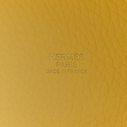 Hermes Taurillon Clemence Picotin Lock 18 PM Jaune Milton 6 of 9