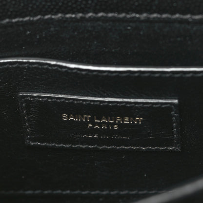 Saint Laurent Grain de Poudre Mini Classic Monogram Cassandra Top Handle Black 6 of 9