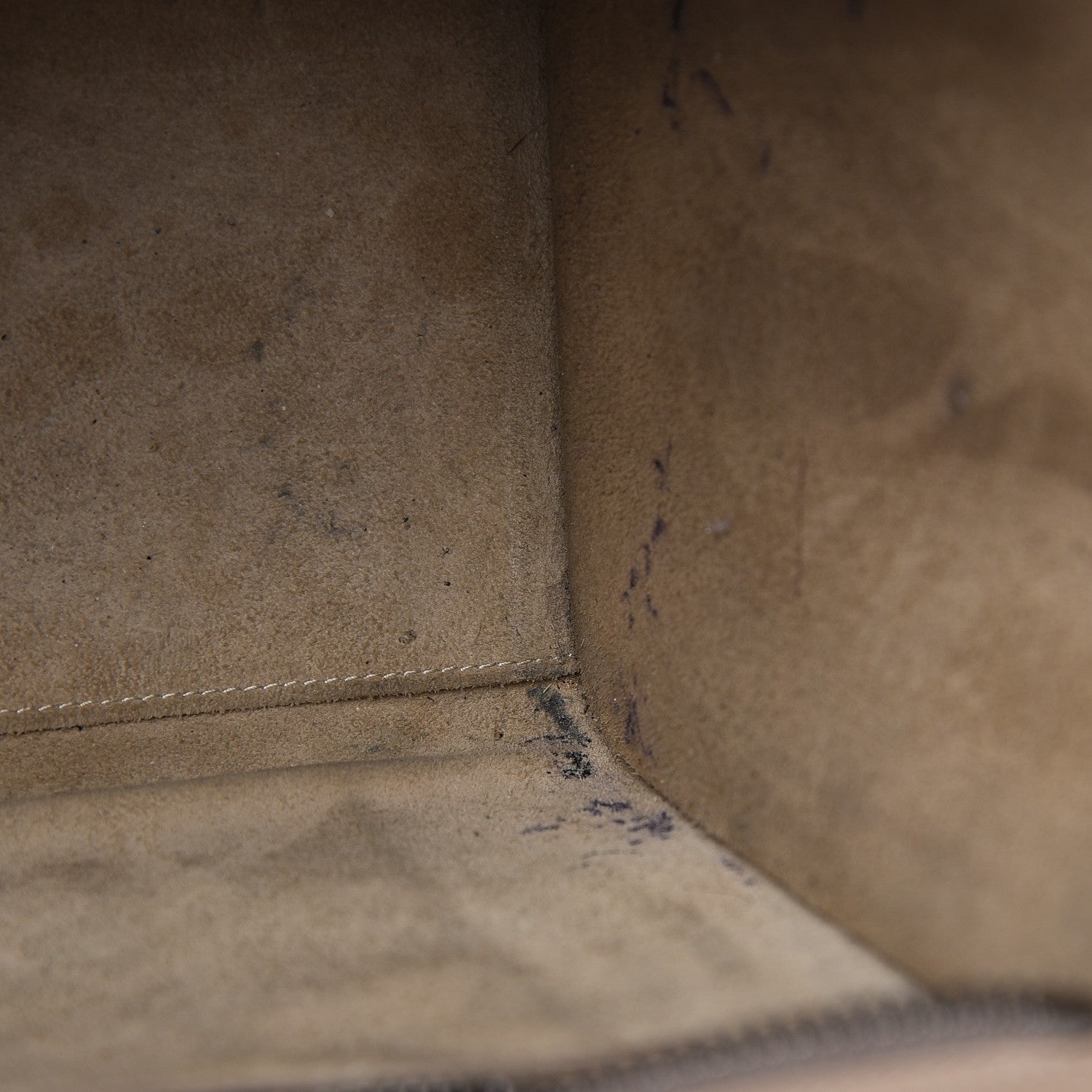 Celine Drummed Calfskin Micro Luggage Dune 20 of 21