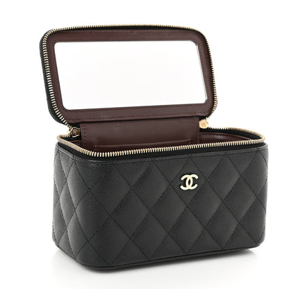 Chanel Caviar Quilted Small Vanity Case With Chain Black 5 of 12