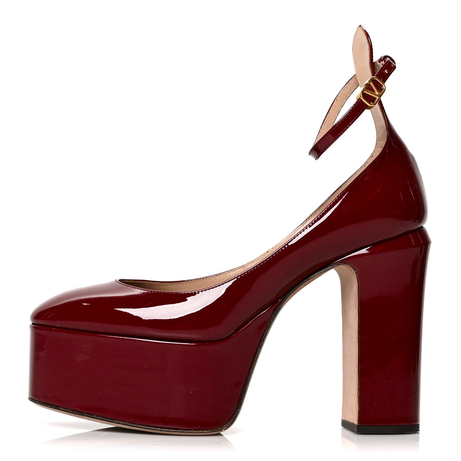 Valentino Garavani Patent Tan-Go 50/120mm Platform Pumps 38.5 Cerise 1 of 8