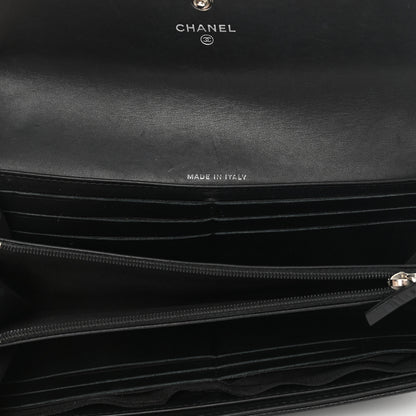 Chanel Caviar Timeless CC Large Gusset Flap Wallet Black 5 of 10