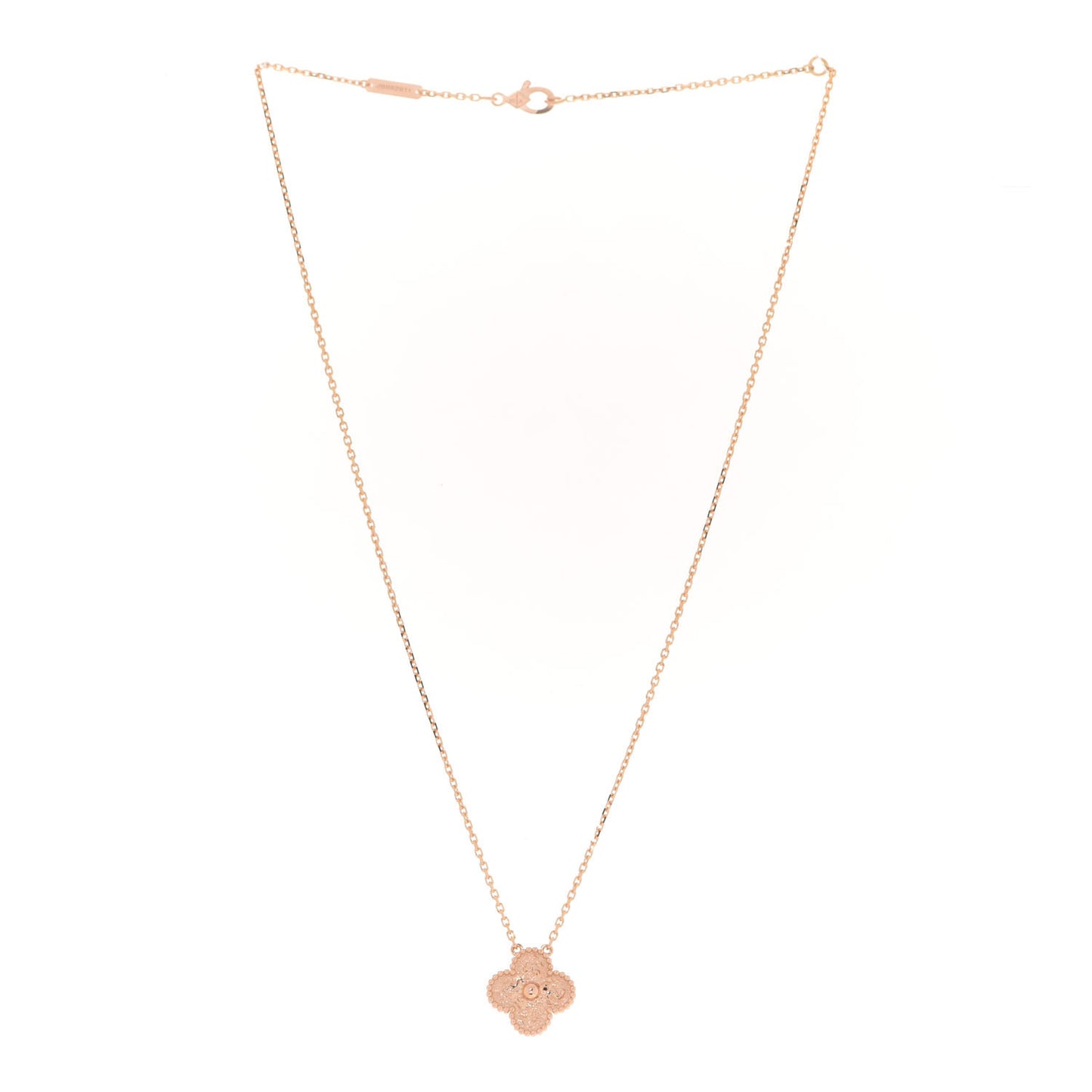 18K Rose Gold Vintage Alhambra Pendant Necklace