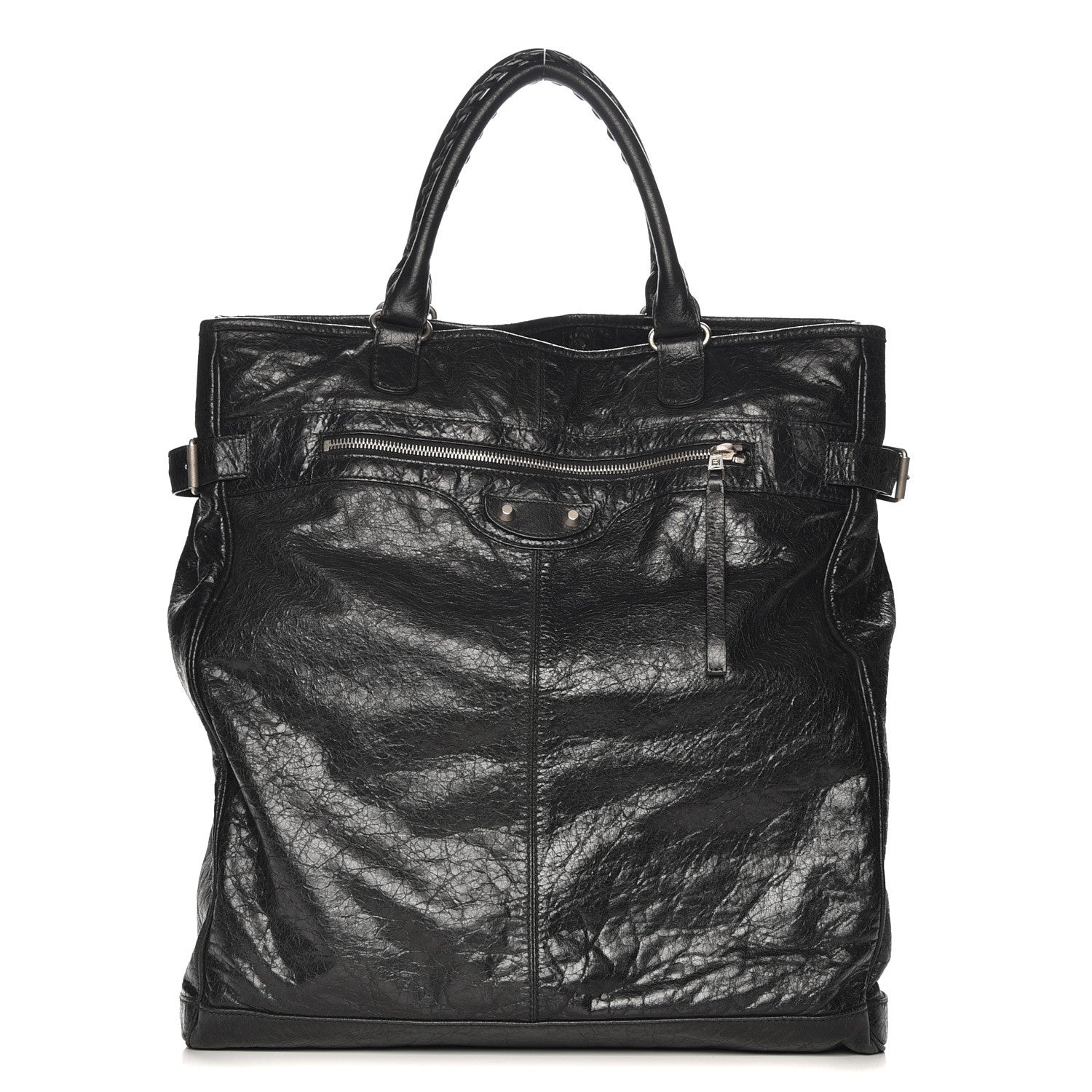 Balenciaga Agneau Mens Classic Hardware Hexagon Tote Black 1 of 7