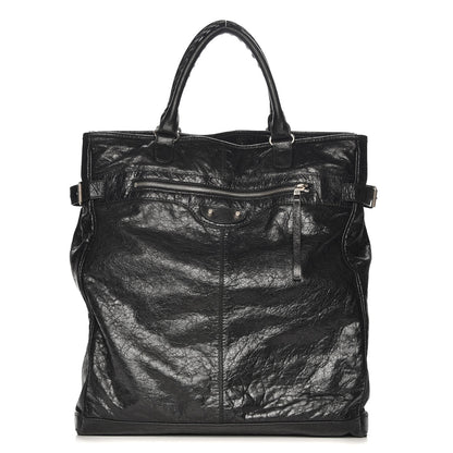 Balenciaga Agneau Mens Classic Hardware Hexagon Tote Black 1 of 7