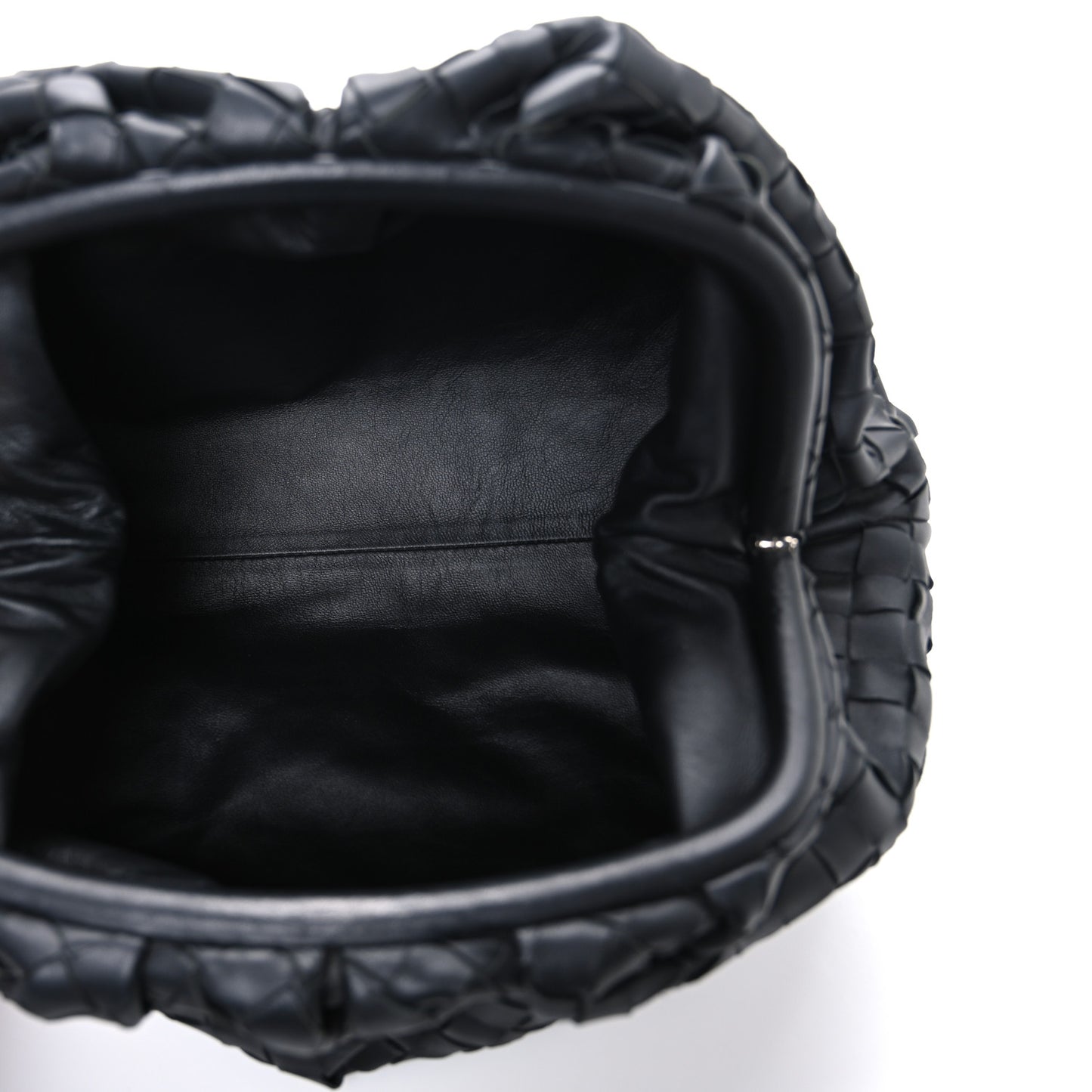 Nappa Maxi Intrecciato The Pouch Oversized Clutch Black