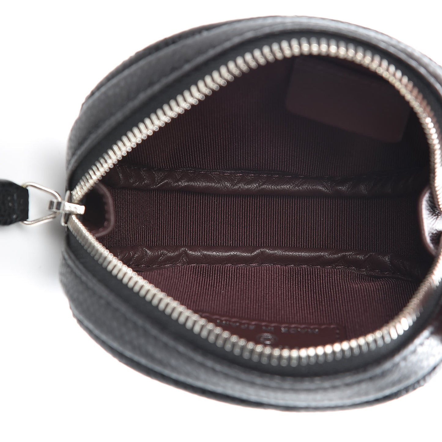 Caviar Quilted Zip Around Classic Coin Purse Black