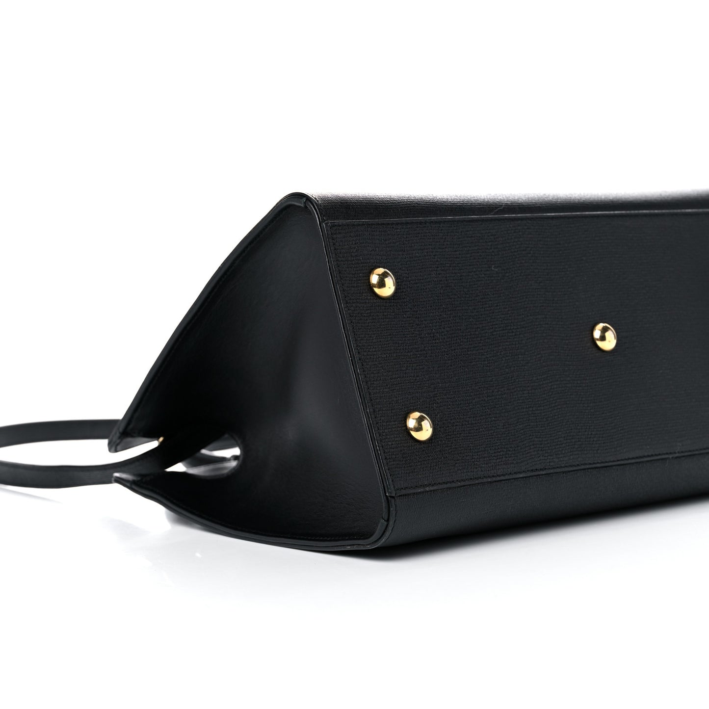 Textured Calfskin Small Classic Y Cabas Black