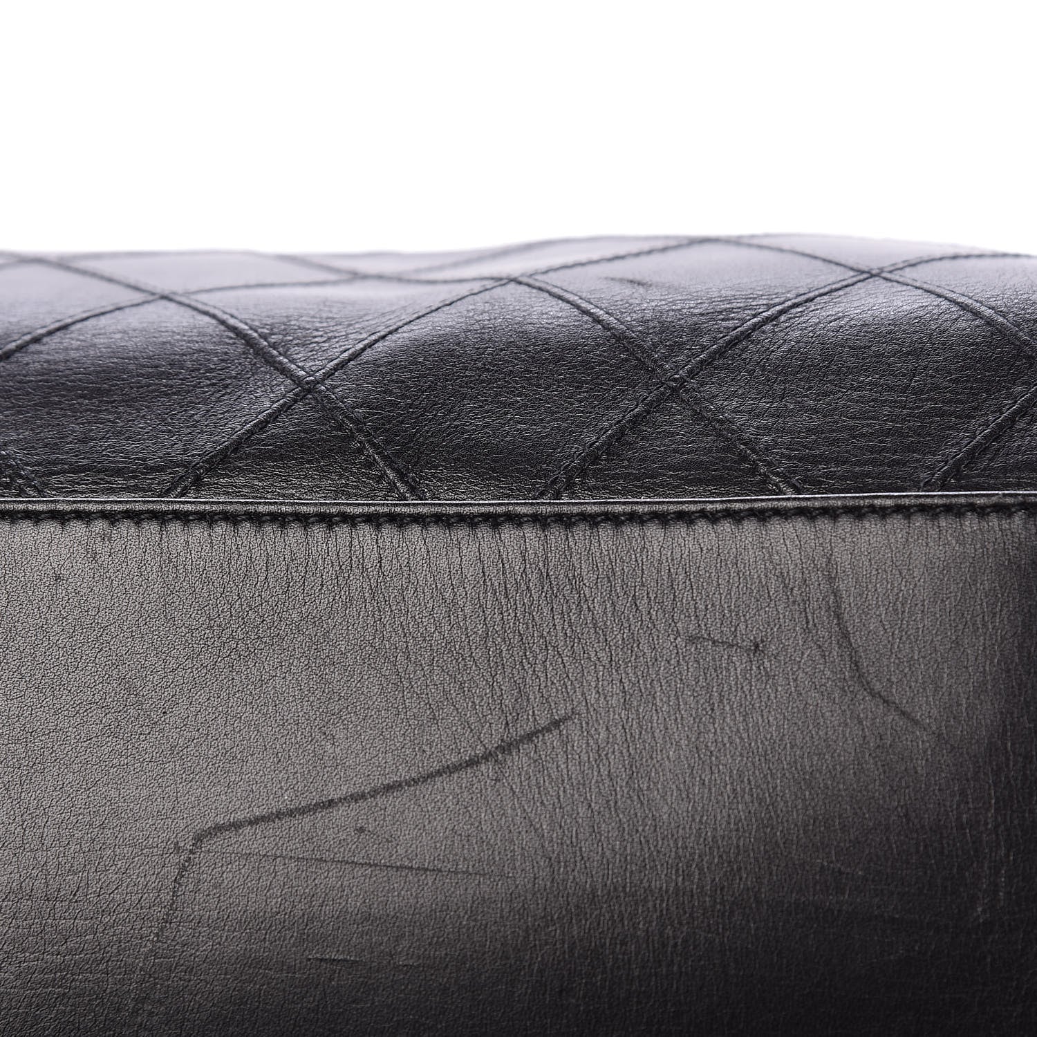 Chanel Calfskin Diamond Stitched Duffle Bag Black 16 of 23