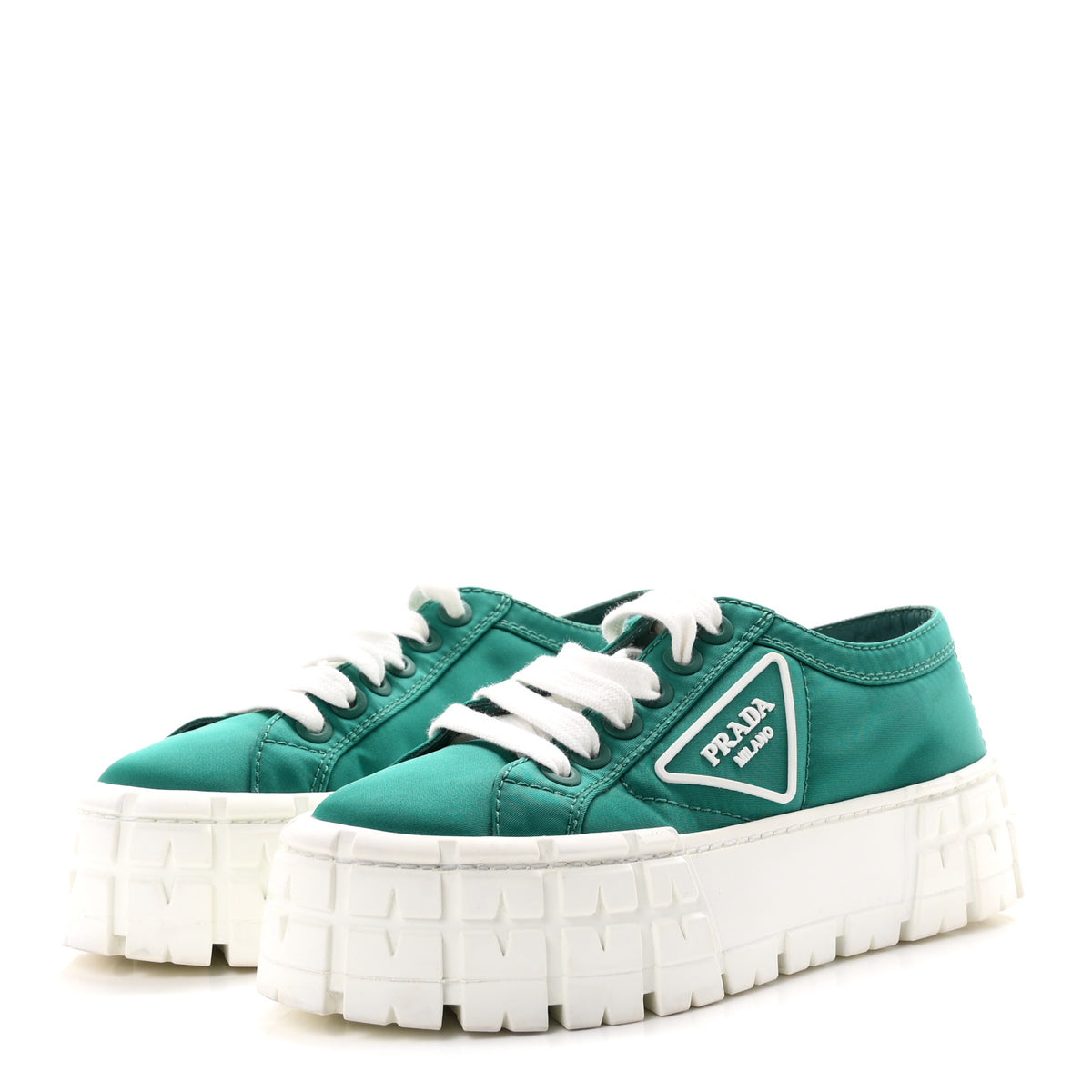 Prada Re-Nylon Gabardine Triangle Logo Double Wheel 50mm Sneakers 35.5 Assenzio 4 of 9