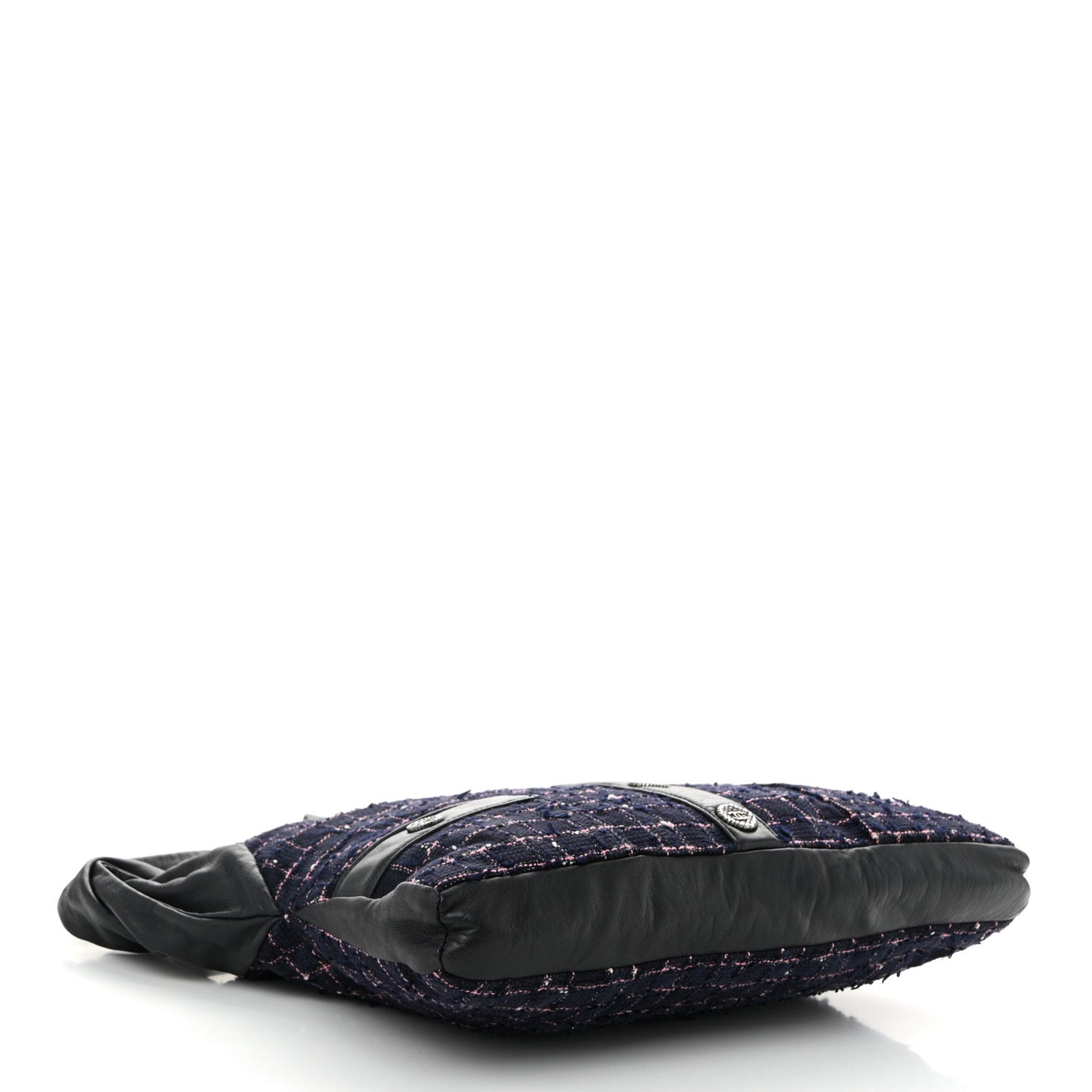 Tweed Lambskin Small Girl Bag Navy Blue Pink