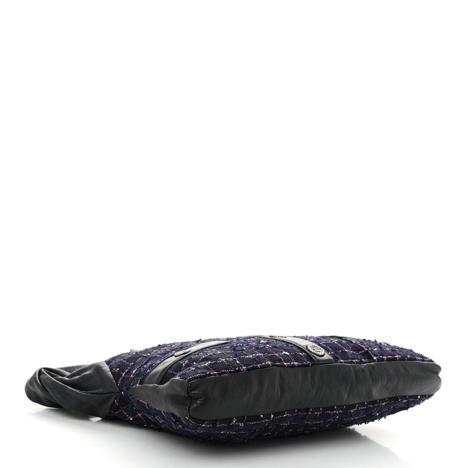 Chanel Tweed Lambskin Small Girl Bag Navy Blue Pink 4 of 10