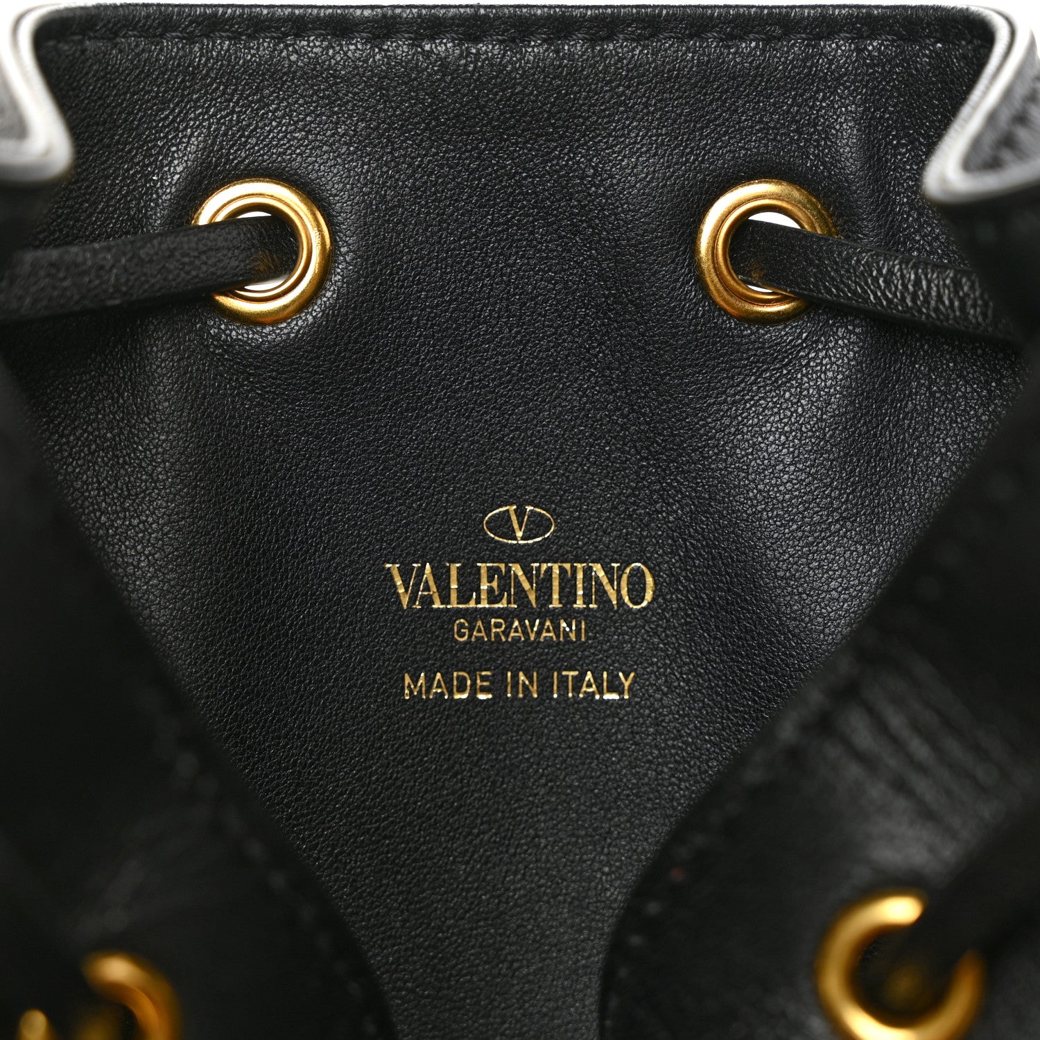 Valentino Garavani Nappa Mini VLogo Signature Chain Bucket Bag Black 5 of 7