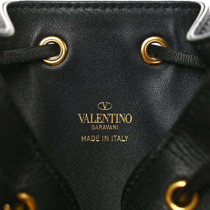 Valentino Garavani Nappa Mini VLogo Signature Chain Bucket Bag Black 5 of 7