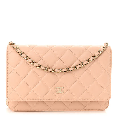 Chanel Caviar Quilted Wallet on Chain WOC Light Pink 1 of 11