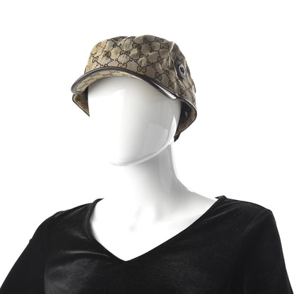Gucci Monogram Military Hat XL Brown 2 of 8