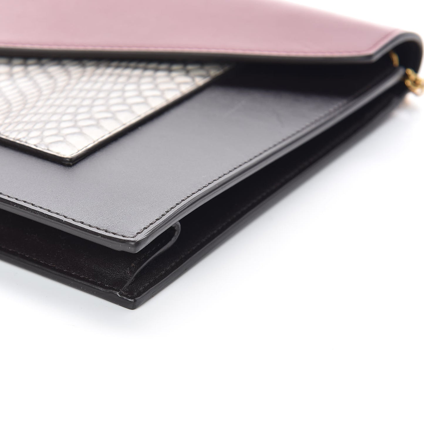 Cobra Shiny Calfskin Clutch On A Chain