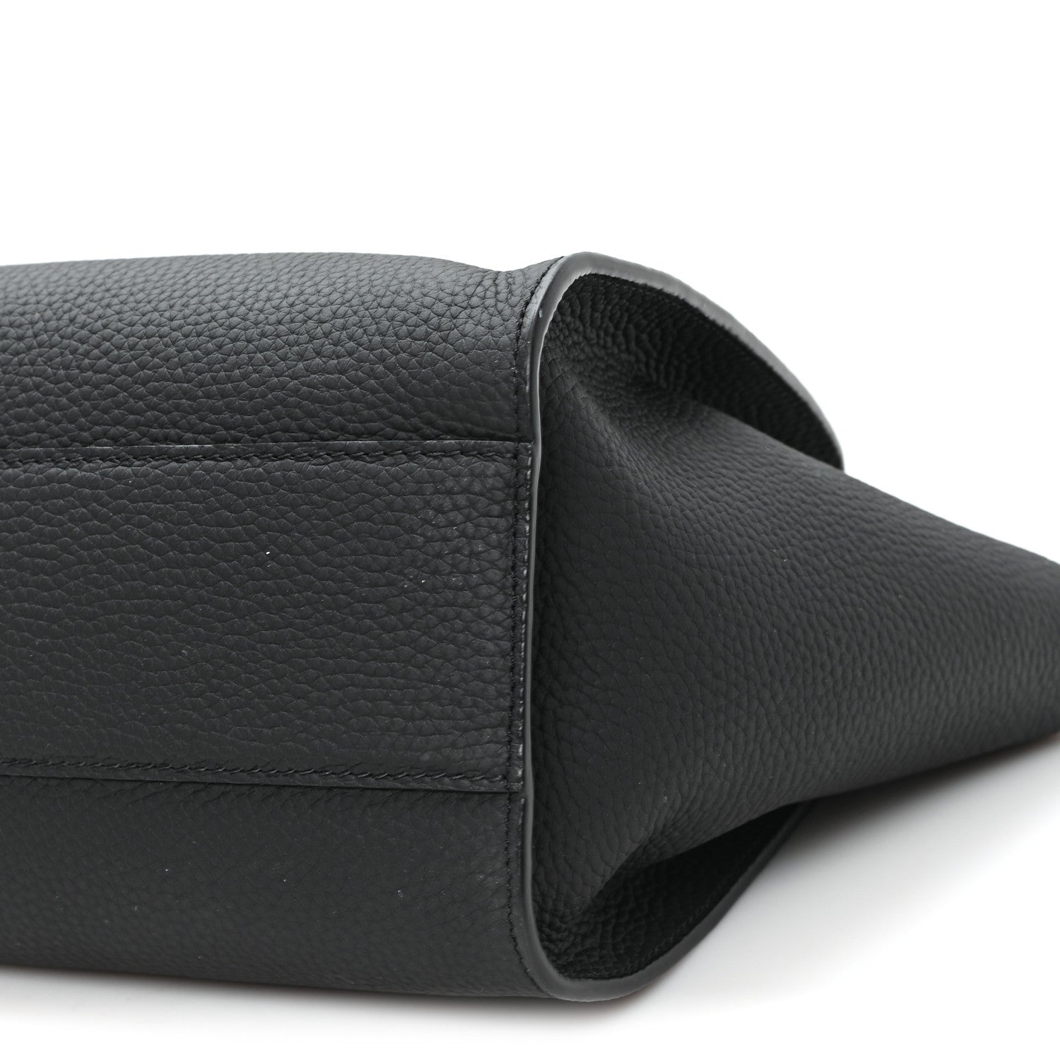 The Row Grained Calfskin Marlo 12 Tote Bag Black 10 of 12