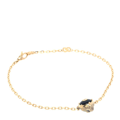 Gucci 18K Yellow Gold Diamond Black Onyx Le Marché des Merveilles Feline Bracelet 2 of 6